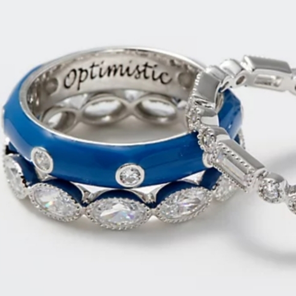 Set of 3 Affirmation Stackable Rings - Picture 5 of 8